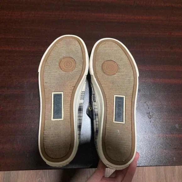 Ralph Lauren Plaid Slip On Canvas Shoes - Picture 5 of 5